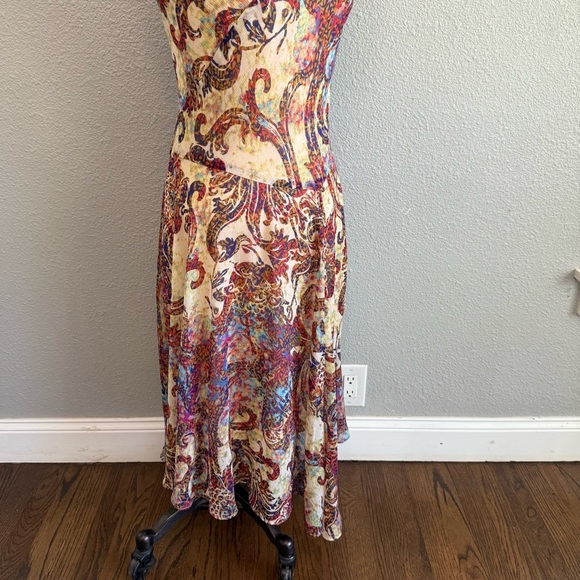 Evan Picone Midi Dress Size 6 Y2K Multicolor - Picture 5 of 10